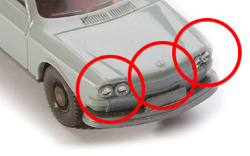 VW 411: Version 2a: Doppelscheinwerfer - VW auf Haube