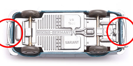 VW 1500/1600: Version 2: Stoßstangen verstärkt, Hörnchen