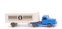 ZUR&Uuml;�CK zum MB L 5000  S Alter Kühlsattelzug Milchsymbol,  Kanne weiß, himmelblau / weiß
