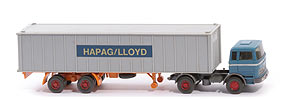 ZUR&Uuml;�CK zum MB LPS 1620 Container-Sattelzug Hapag-Lloyd hellazurblau
