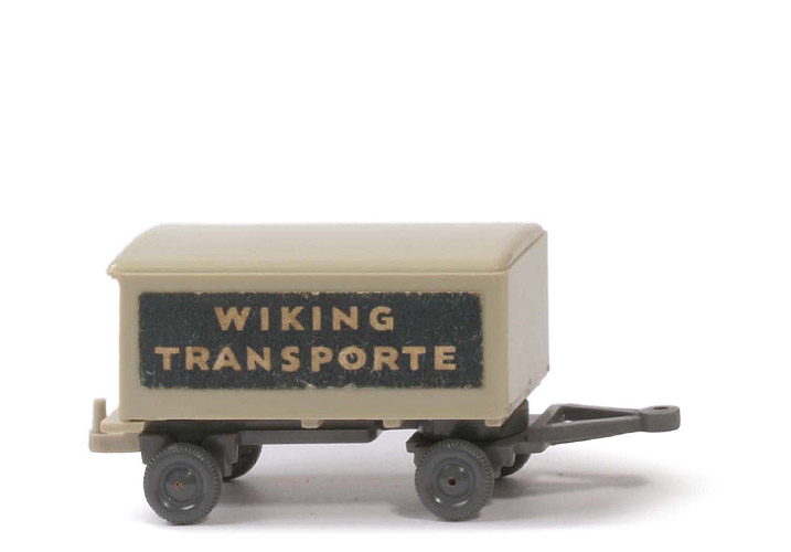 Koffer-Anhänger (alt) - Wiking Transporte, hellgelbgrau/basaltgrau - 541/1 ?