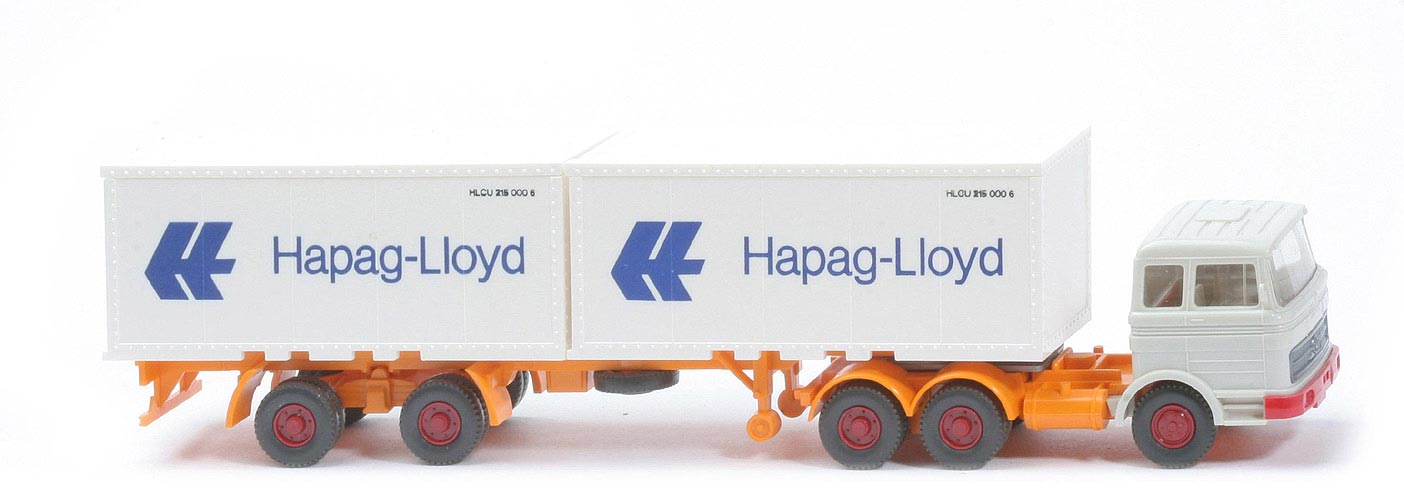 MB LPS 2223 Container-Sattelzug - Hapag-Lloyd 2 x 20 ft , grauweiß - Hapag-Lloyd 3f ?