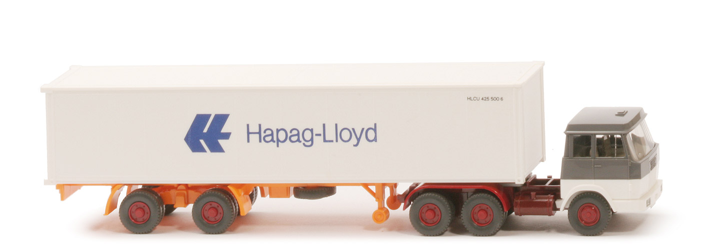 Hanomag-Henschel Container-Sattelzug - Hapag-Lloyd 1 x 40 ft, basaltgrau/weiß - Hapag-Lloyd 4h