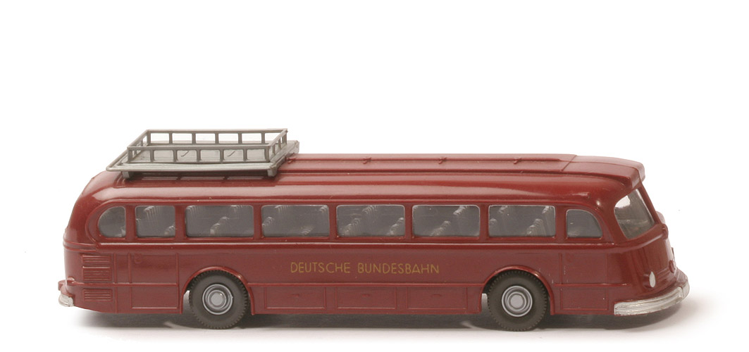 MB Pullman Bus Bundesbahn - rotbraun, m. Steg, BP WIKING Germany - 700/16b