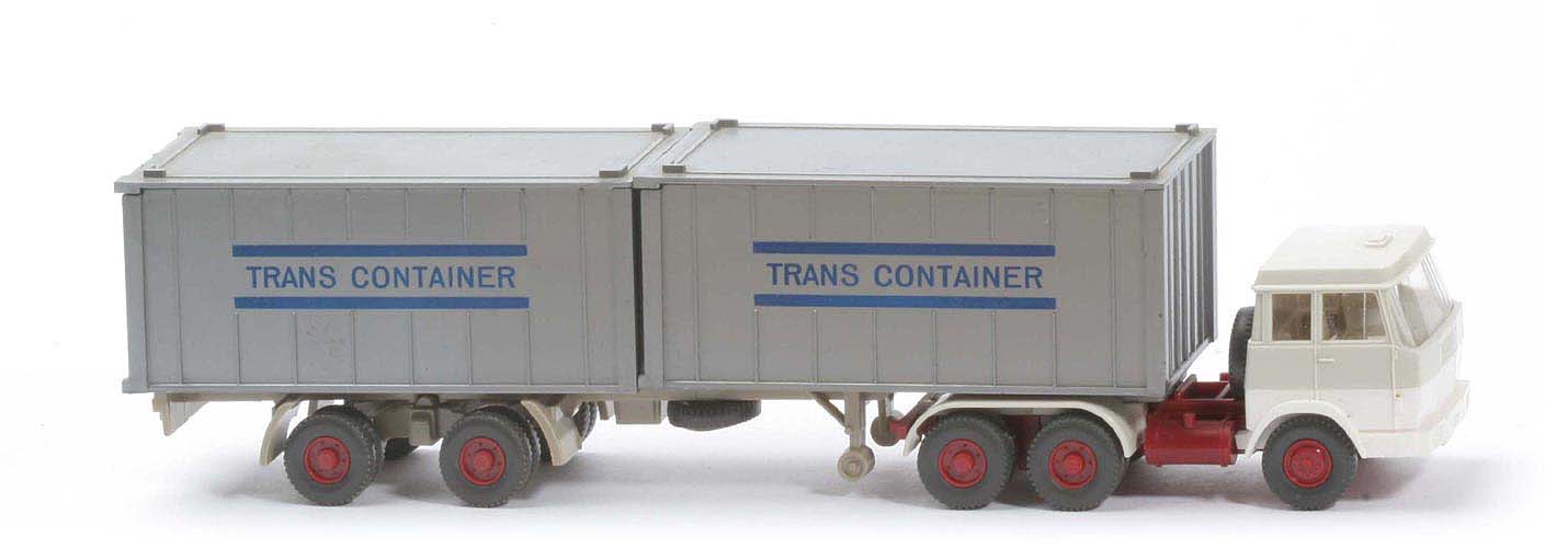 Hanomag-Henschel Container-Sattelzug - Trans Container (Druck) 2 x 20 ft , silbern - 521/12 ?