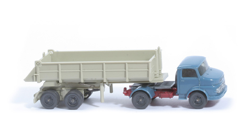 MB LP 1413 Alter Hinterkipper o. Lüfter - FH taubenblau, Mulde hellgelbgrau - 677/2 ?