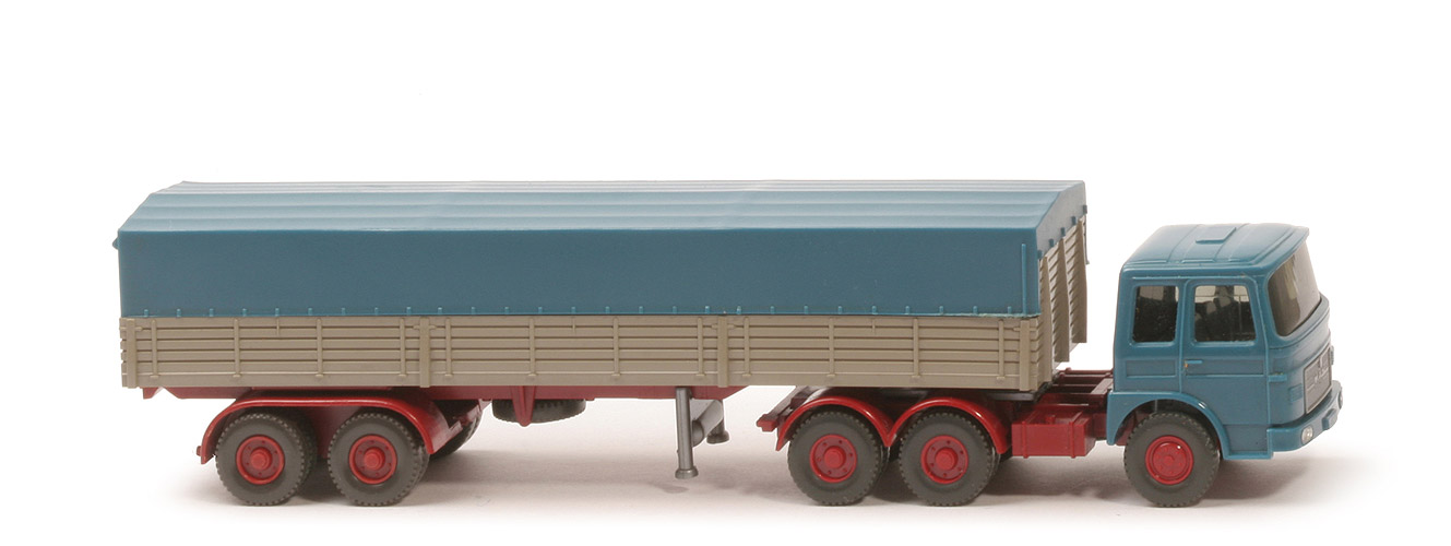 MAN 22.321 Pritschensattel - FH, Plane azurblau, PR olivgrau - MAN (6) ~