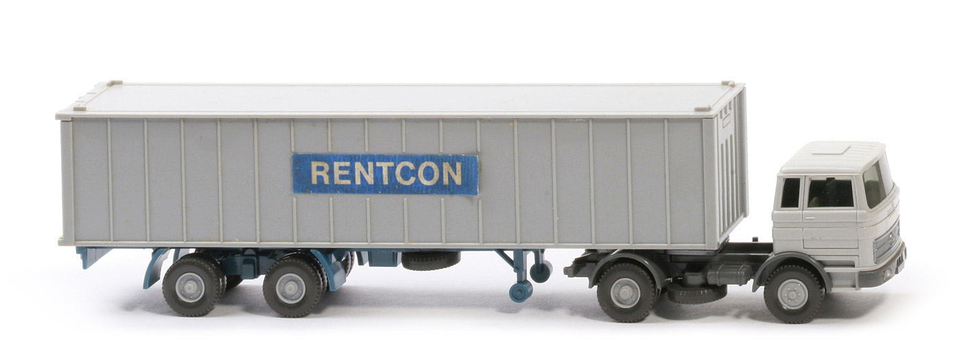 MB LPS 1620 Container-Sattelzug II - RENTCON lichtgrau / basaltgrau - 523/15b