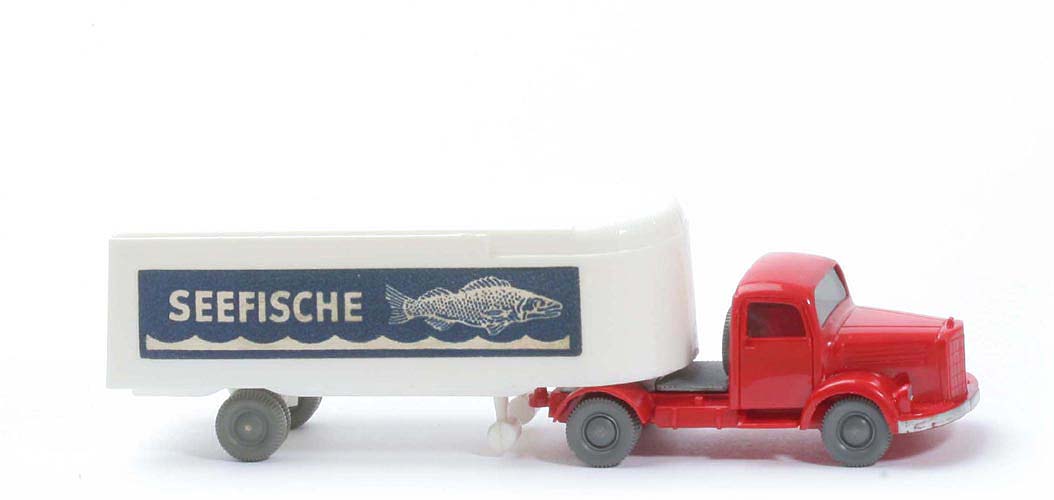 MB L 3500 S Alter Kühlsattelzug - Seefische alt - rot / weiß - 520/16c