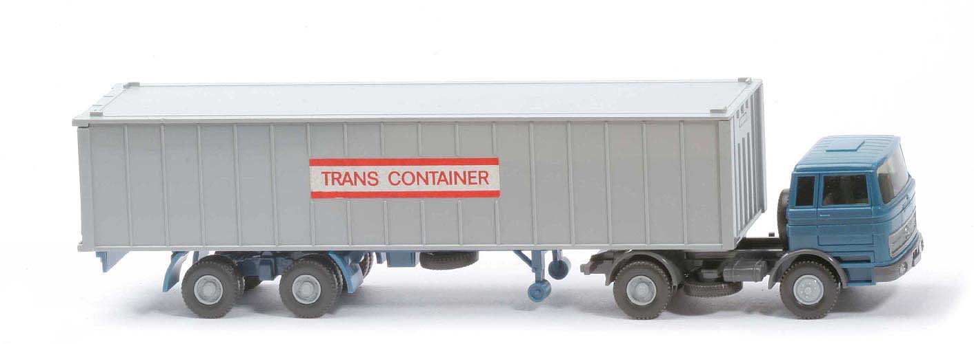 MB LPS 1620 Container-Sattelzug II - TRANS CONTAINER (rot) azurblau / basaltgrau - 523/14c