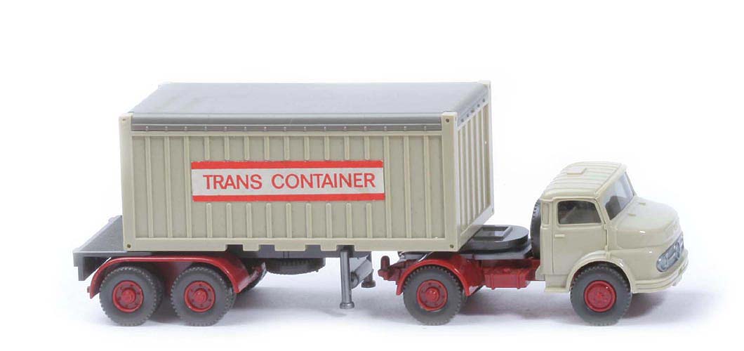 MB LS 1413 Container-Sattelzug 20 ft - Trans Container OT, FH hellgelbgrau - 526/6