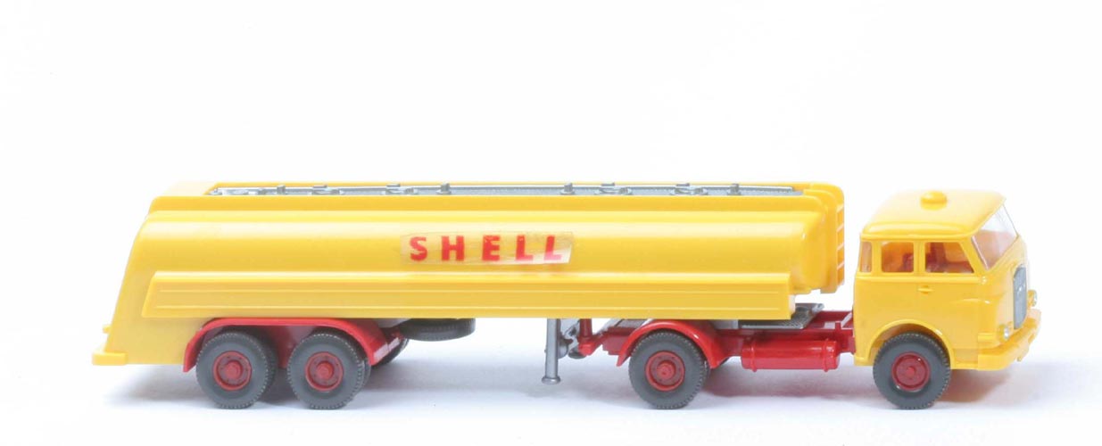 MAN 10.230 Shell-Tanksattelzug - Bolzen klein, m. Zugh., "SHELL" Folie - 802/1 #