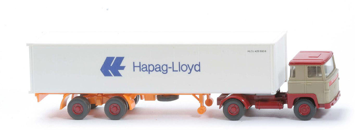 Scania 110 Container-Sattelzug - Hapag-Lloyd 1 x 40 ft gelbgrau - Hapag-Lloyd 8b