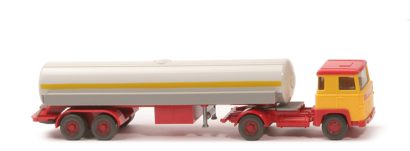 Scania 110  Flüssiggas-Tanksattelzug Frigen - gelb/rot, Galerie platingrau - 805/1l
