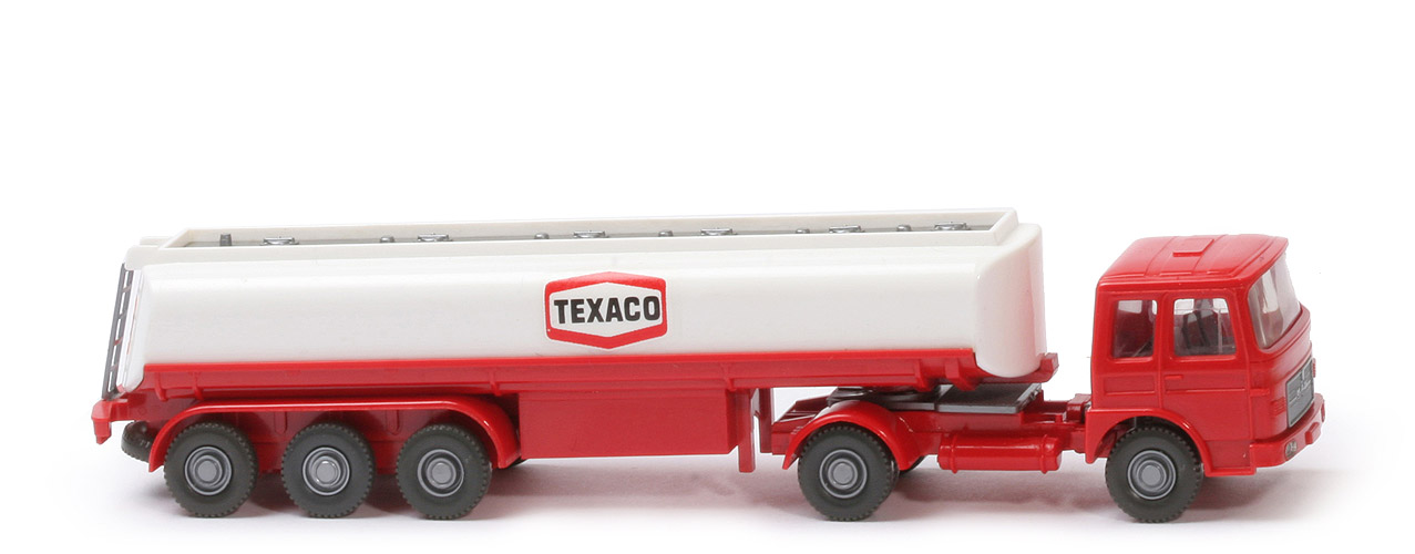 MAN  Büssing Tanksattelzug - rot, Texaco, Kotflügel rund (Messemodell) - MAN (3) ~