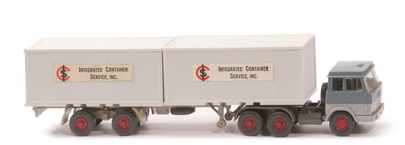 Hanomag-Henschel Container-Sattelzug - ICS 2 x 20 ft , Glattwand, altweiß - ICS (2) ~