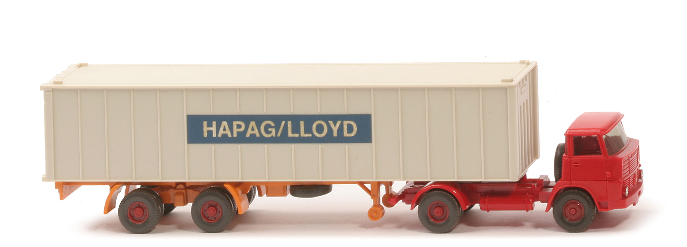 Henschel HS 16 Container-Sattelzug - Kabine rot, Bolzen dünn - Hapag-Lloyd - ?