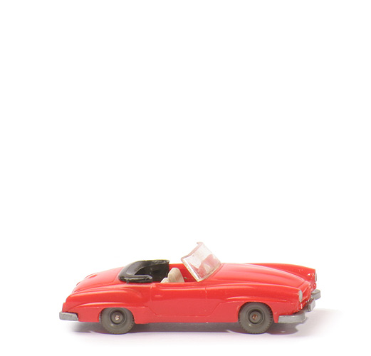 Mercedes 190 SL Cabrio - orangerot, LKR Vollmaterial - 250/1c ~