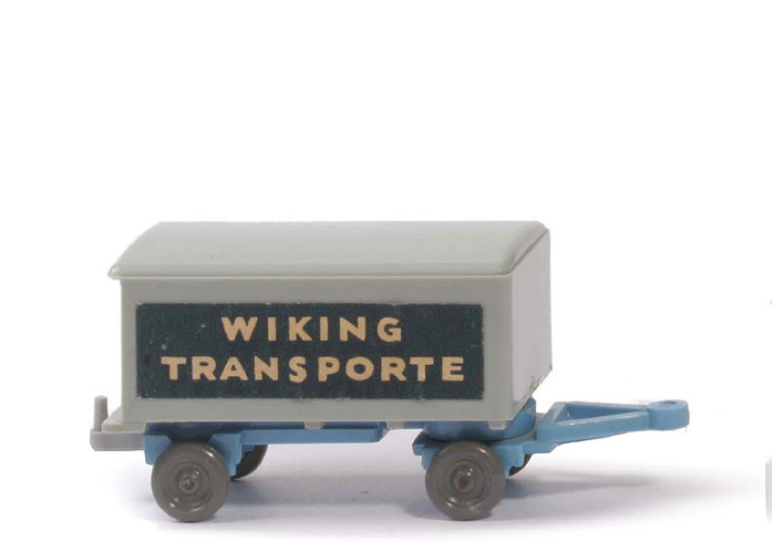 Koffer-Anhänger (alt) - Wiking Transporte, silbergrau/signalblau - 541/1f