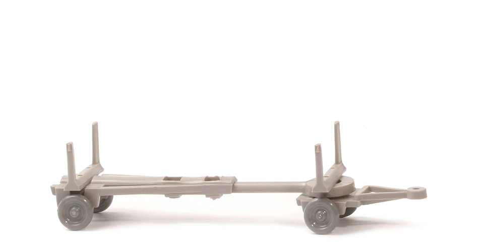 Langholzanhänger (Typ 1), BP WM im Kreis - platingrau, Deichsel starr - 391/1c