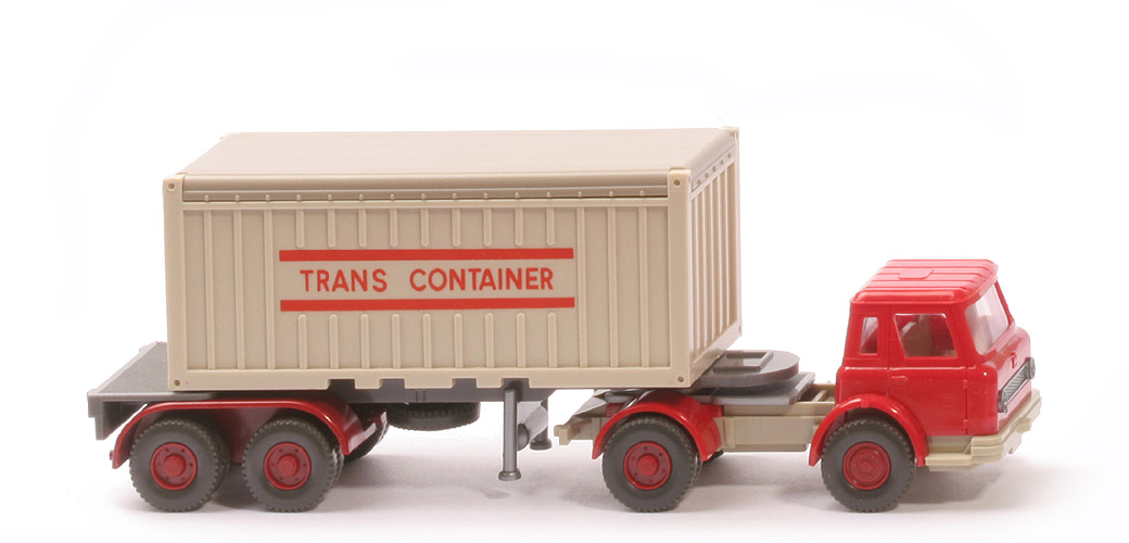 IH Container-Sattelzug 20 ft - OT Trans Container, ZM rot/hellgelbgrau - 526/10 ?