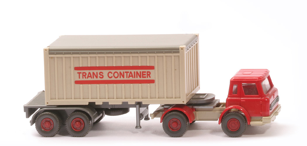 IH Container-Sattelzug 20 ft - OT Trans Container, ZM rot/hellgelbgrau - 526/10 ?