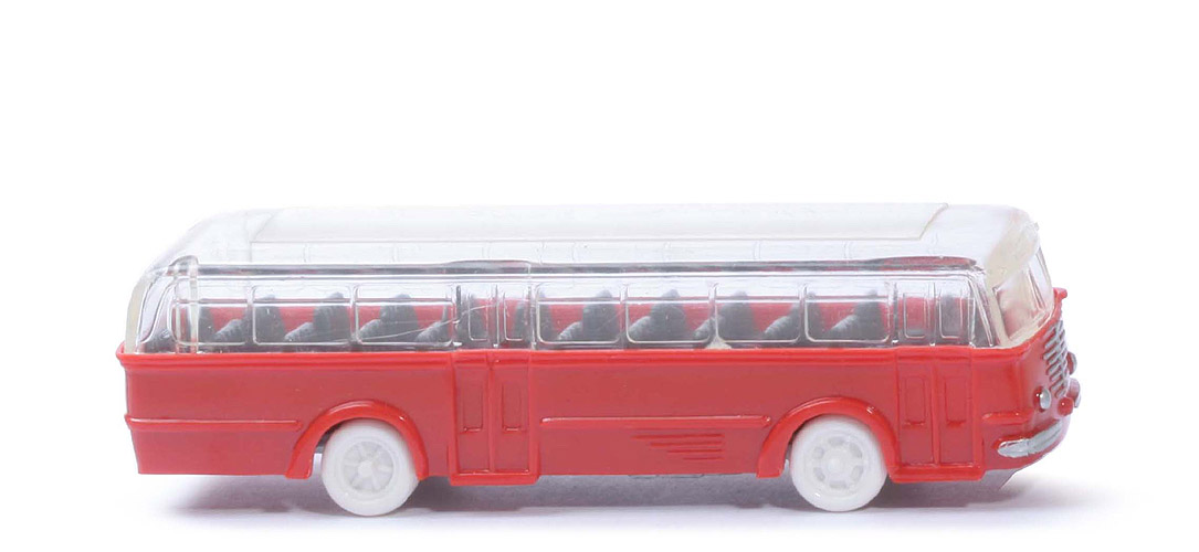 Büssing Trambus - alte Form, Fenster gerundet, blassrot, CH silbern - 720/2b