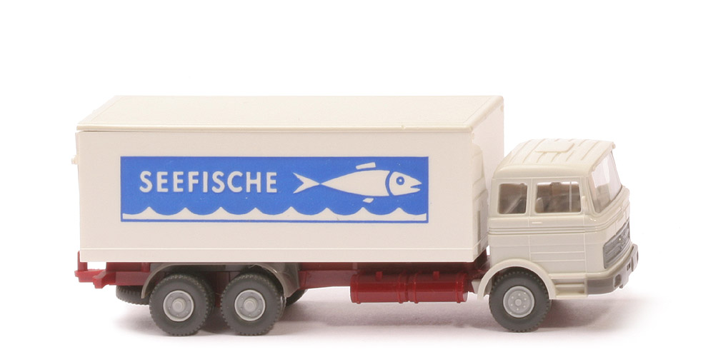 MB LP 2223 Koffer-LKW - Seefische, grauweiß/weiß CH weinrot - 450/13d