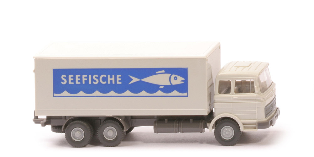 MB LP 2223 Koffer-LKW - Seefische, grauweiß, Dach weiß - 450/13i