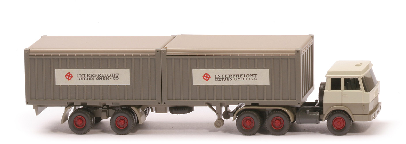 Hanomag-Henschel Container-Sattelzug - Inter Freight - 2 x 20 ft Open Top - Inter Freight ~