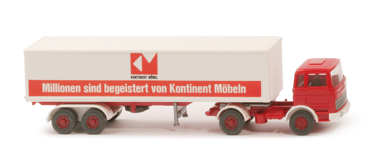 MB LPS 1620 Koffer-Sattelzug - KONTINENT rot - Kontinent A
