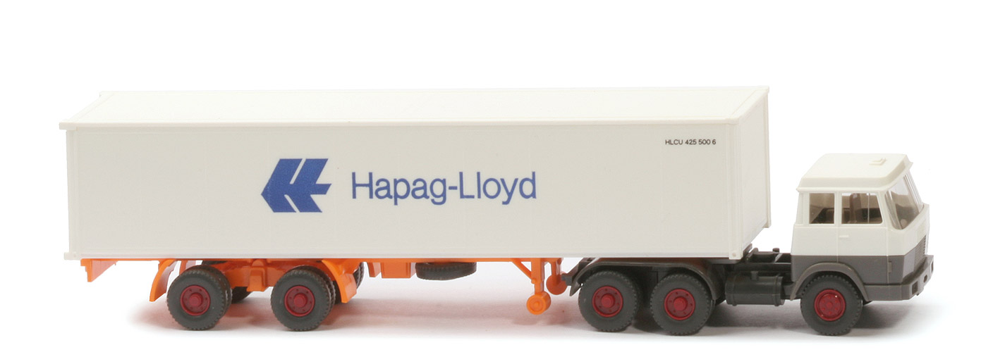 Hanomag-Henschel Container-Sattelzug - Hapag-Lloyd 1 x 40 ft, weiß/basaltgrau - Hapag-Lloyd 4b ?