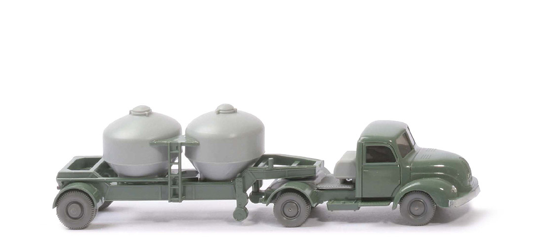 Magirus S 3500 Zementsattelzug - FH, CH, Aufb. dunkelresedagrün - 530/7a