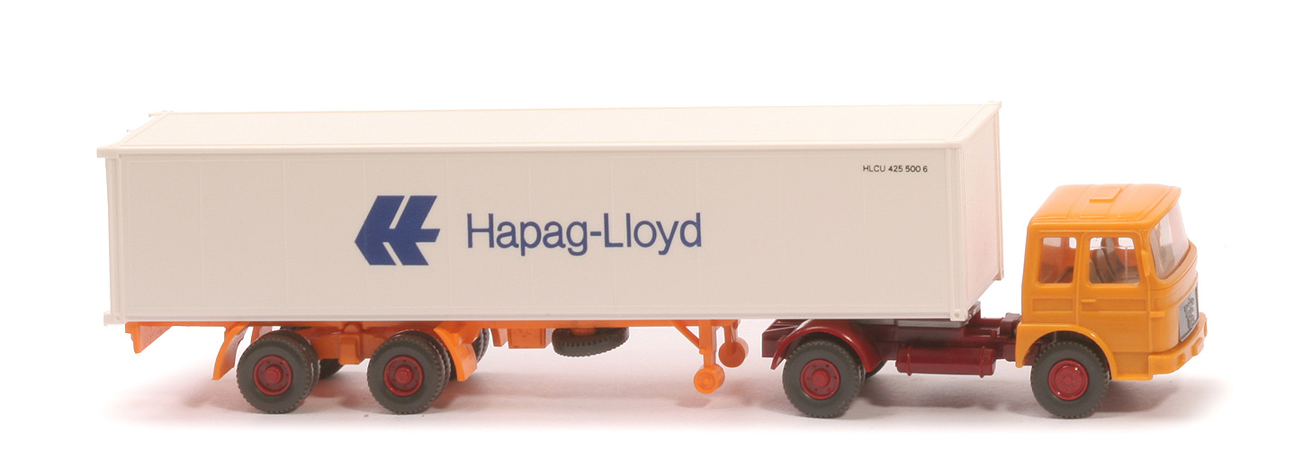 MAN 19.230 Container-Sattelzug - Hapag-Lloyd 1 x 40 ft, dunkles chromgelb - Hapag-Lloyd 7 ?