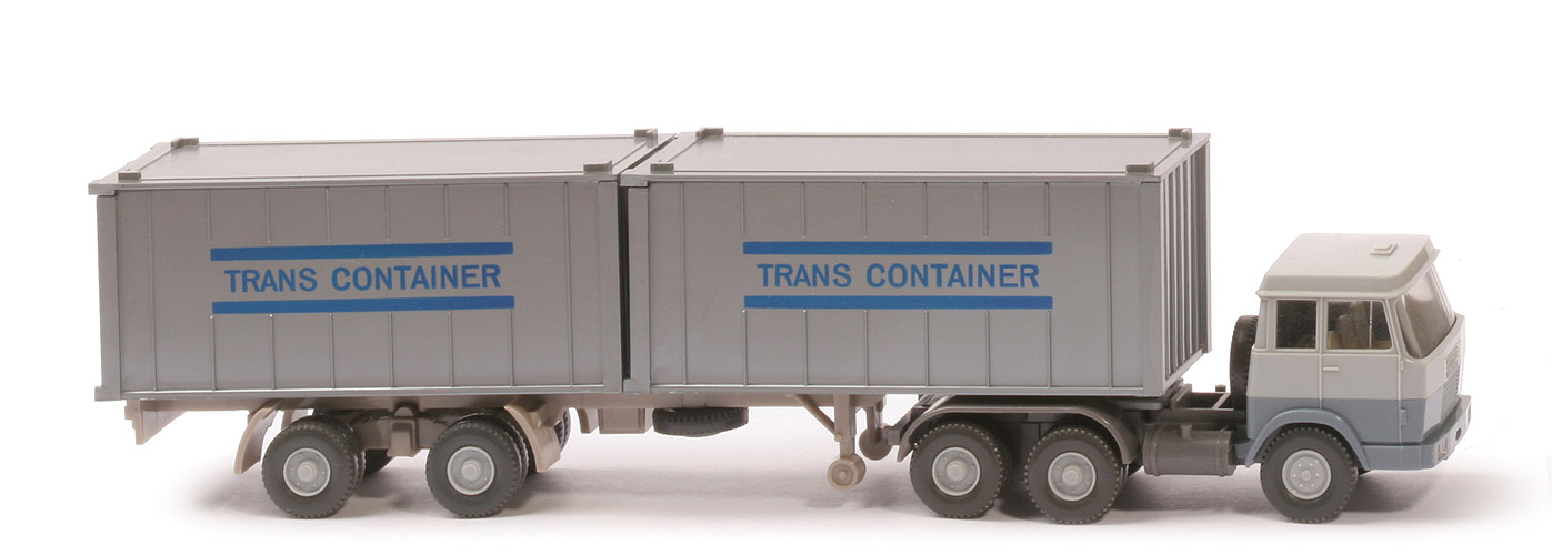 Hanomag-Henschel Container-Sattelzug - Trans Container (Druck) 2 x 20 ft , silbern - 521/12 ?