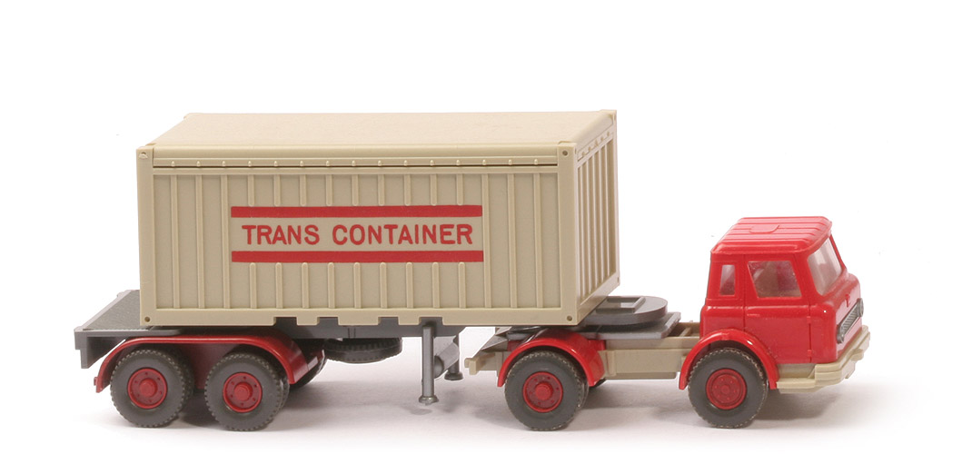 IH Container-Sattelzug 20 ft - OT Trans Container, ZM rot/hellgelbgrau - 526/10 ?