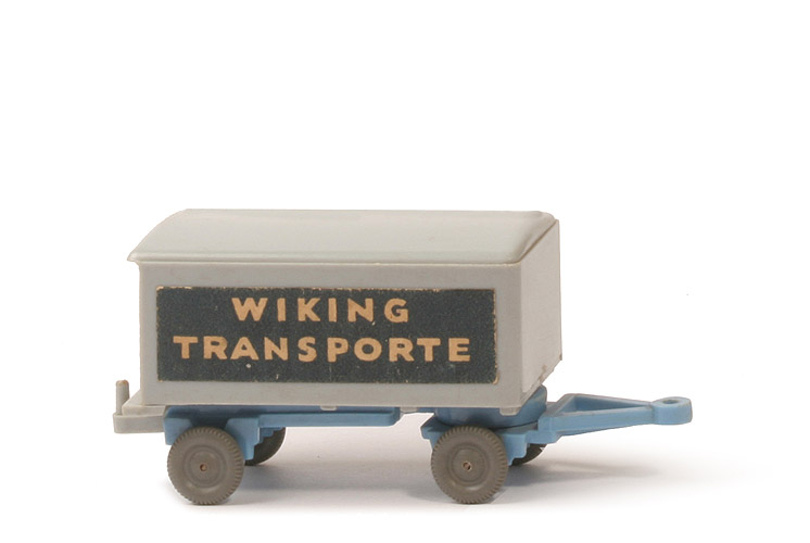 Koffer-Anhänger (alt) - Wiking Transporte, silbergrau/signalblau - 541/1f