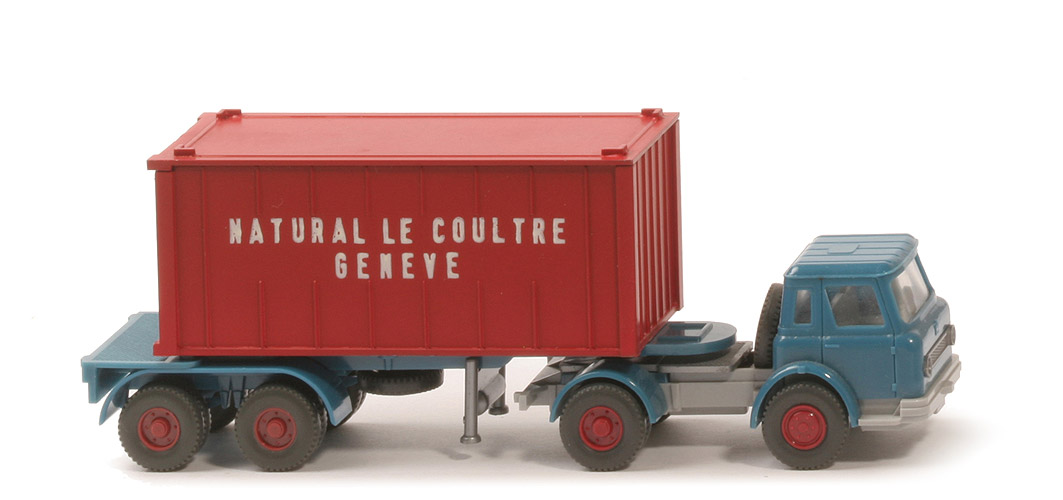 Natural Le Coultre 20 ft, Liliput-Container - Alu-Container gerippt, rubinrot lackiert - 528a/18