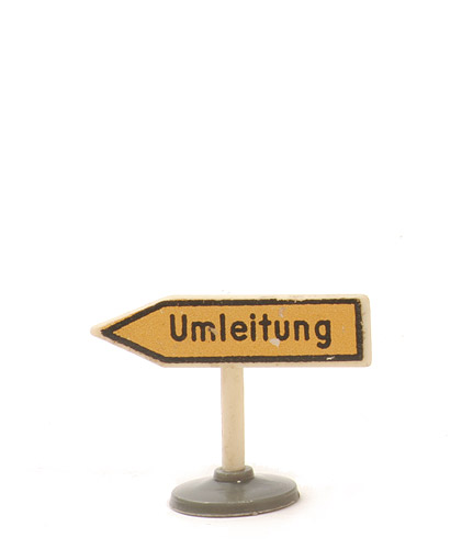 Verkehrszeichen (Typ 1) - Umleitung nach links, 35 mm, Abziehbild, ohne Herstellerzeichen - 1000/1