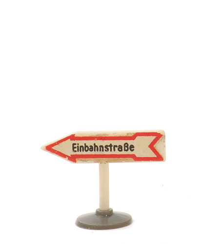 Verkehrszeichen (Typ 1) - Einbahnstraße nach links, 35 mm, Abziehbild, ohne Herstellerzeichen - 1000/1