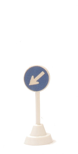 Verkehrszeichen (Typ 3) - Vorbeifahrt links, hoher Sockel - 1000/4