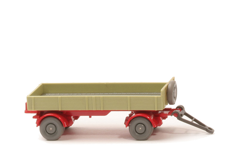 LKW-Anhänger (Typ 7) - PR lindgrün, CH rot, Räder 11 mm - 402/3
