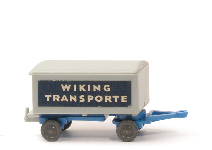 Koffer-Anhänger (alt) - Wiking Transporte, silbergrau/himmelblau - 541/1d