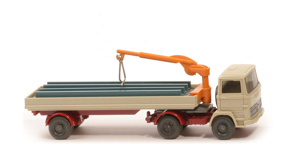 MB LPS 1317 Baustoffwagen - CH Zugmaschine u. Auflieger hellbraunrot - 502/1c