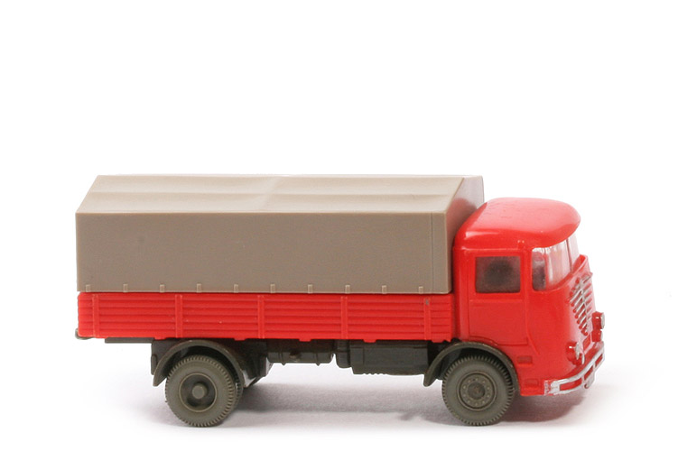 Büssing LU 7 - orangerot / olivgrün, m. Fahrer - 474/1a