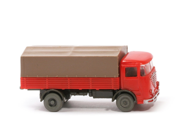 Büssing LU 7 - orangerot / olivgrün, m. Fahrer - 474/1a