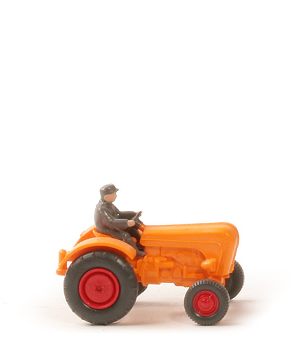 Porsche-Schlepper - orangegelb, Räder geschlossen - 386/5c