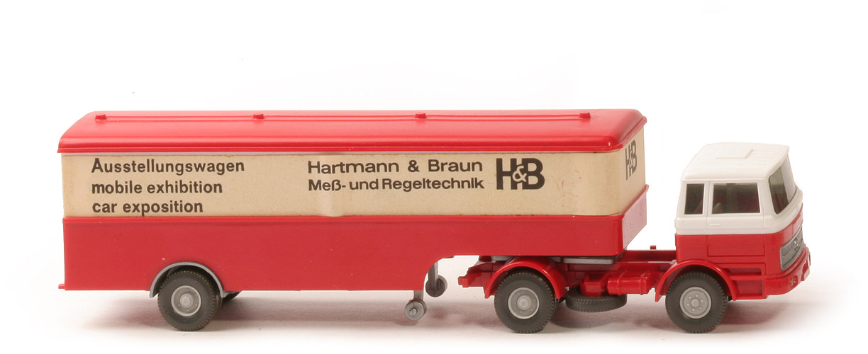 MB LPS 1620 Großer Koffer-Sattelzug - HB rot, großer KöBo - Hartmann & Braun 2