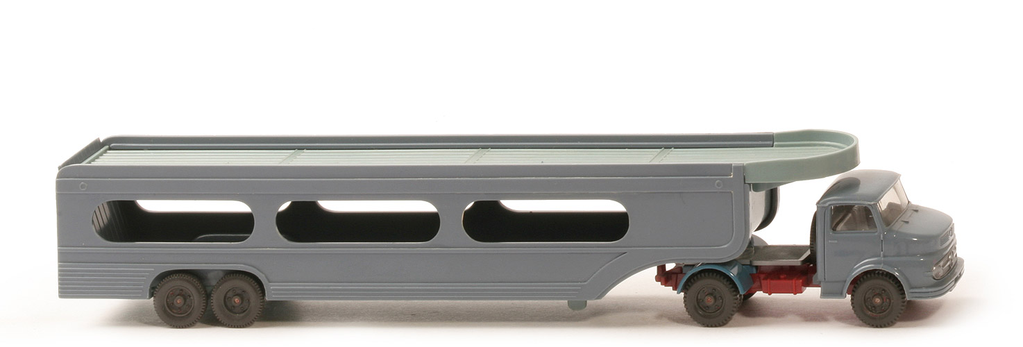 MB 1413 o. Lüfter PKW-Transporter - FH graublau, Aufl. graublau/Deck grünblau (KB dünn) - 580/10n