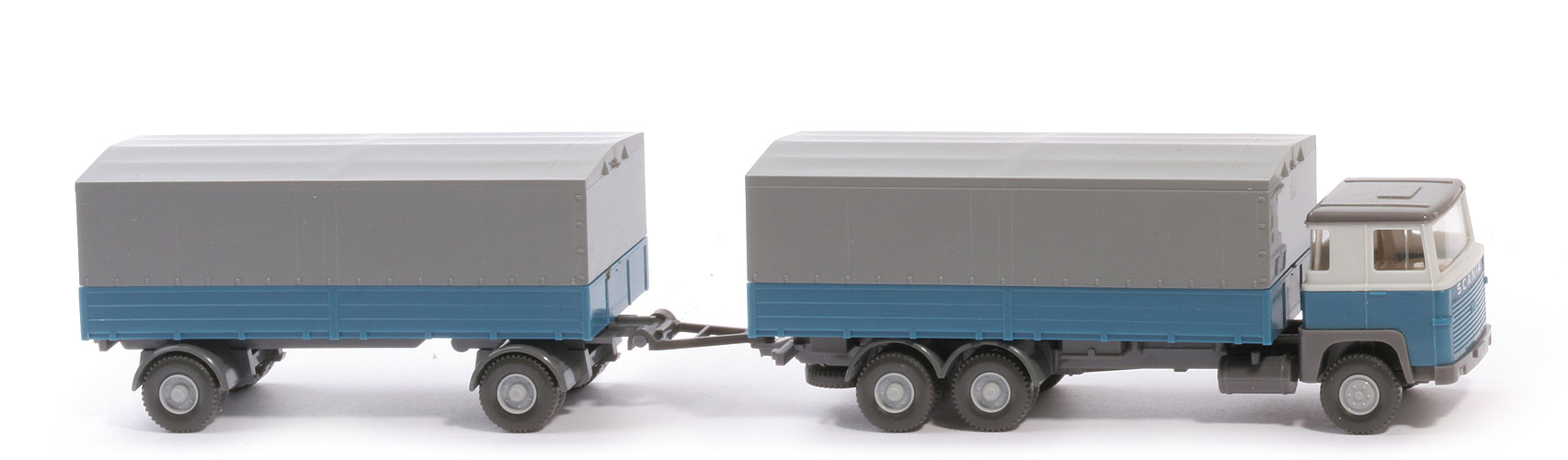 Scania 110 Fernlastzug - altweiß / azurblau (Messemodell) - 460/7a